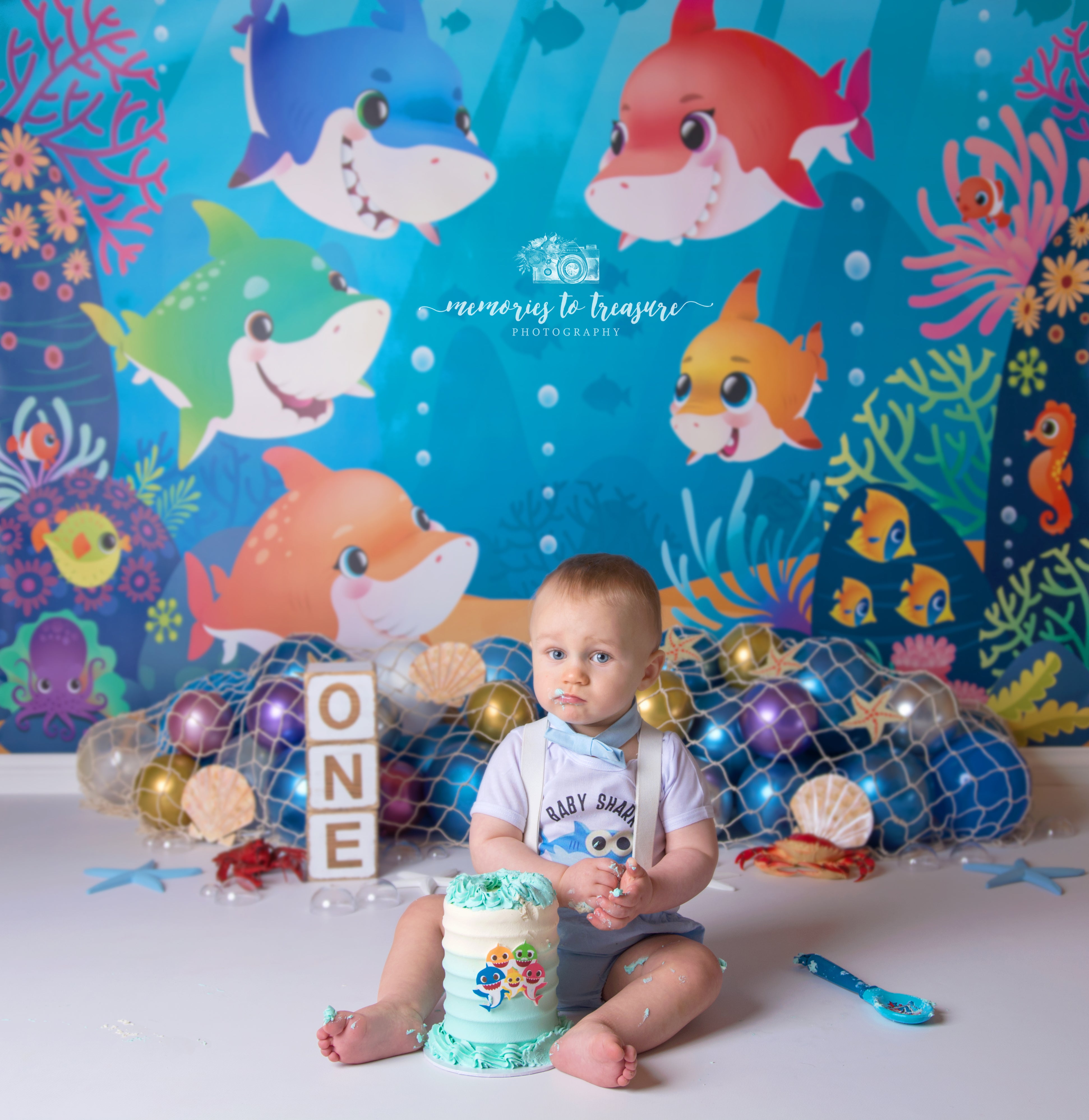 Avezano Underwater World Small Shark Backdrop for Photography By Paula Easton-AVEZANO